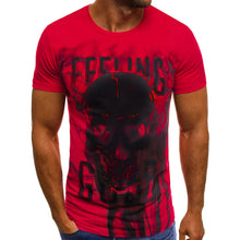 Load image into Gallery viewer, Men Printing Letters Tees Shirt Short Sleeve T Shirt Blouse